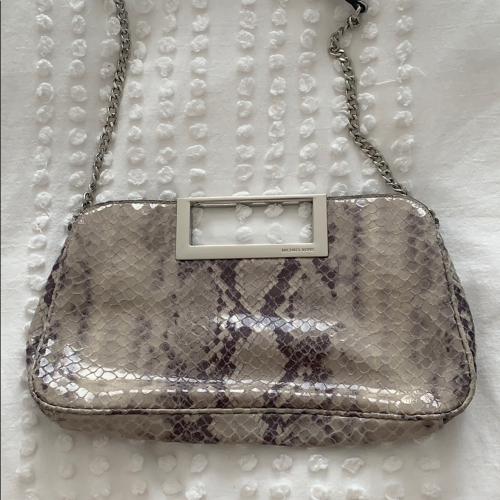 Michael Kors snakeskin clutch